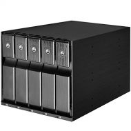 SilverStone Technology Hard Drive Enclosure Internal, 3 X 5.25 Inch to 5 X 3.5 Inch Hot-Swap SATA/SAS Hard Drive Cage, Up to 12Gbit/S Transfer Rate with All Aluminum Body (SST-FS30
