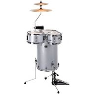 [아마존베스트]XDrum Club Cocktail Drum Set Including Cymbal Cowbell Drumsticks and Tuning Key Silver Sparkle
