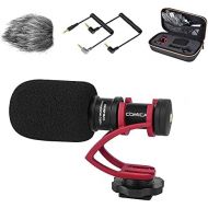 Camera Microphone, Comica CVM-VM10II Professional Cardioid Video Microphone with Shock Mount, Shotgun Microphone for DSLR Camera/Camcorder/Smartphone, Perfect for Vlogging/Video Re