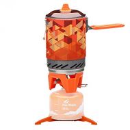 Fire-Maple Fixed-Star 2 Personal Cooking System Stove w/Electric Ignition, Pot Support & Propane/Butane Canister Stand | Jet Burner/Pot System for Backpacking, Camping, Hiking, Eme