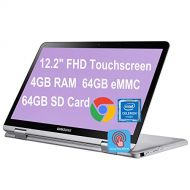 Unknown Premium Samsung 2-in-1 Chromebook Plus V2 Laptop?12.2 FHD Touchscreen?Intel Celeron 3965Y 4GB RAM 64GB eMMC 64GB SD Card USB-C Digital Pen Pouch Chrome OS