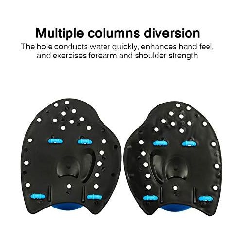  Not application Swimming Fins Hand Webbed Flippers, Professional Swimming Paddles Swimming Strokes Practice Correction Adjustable Webbed Gloves Hand Paddles for Adult Children