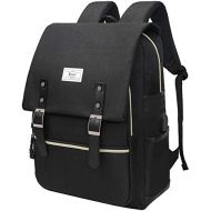 [아마존베스트]Ronyes Unisex College Bag Fits up to 15.6’’ Laptop Casual Rucksack Waterproof School Backpack Daypacks (AllBlackWithUSB)