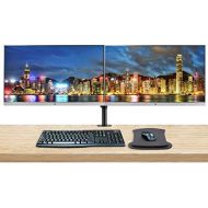 HP EliteDisplay E243 24in 1920x1080 (1FH47A8) FHD IPS LED-Backlit LCD 2-Pack Monitor Bundle with HDMI, VGA, DisplayPort, MK270 Wireless Keyboard and Mouse, Gel Mouse Pad, Desk Moun