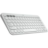 Logitech K380 Wireless Multi-Device Keyboard for Windows, Apple iOS, Apple TV Android or Chrome, Bluetooth, Compact Space-Saving Design, PC/Mac/Laptop/Smartphone/Tablet - Off White