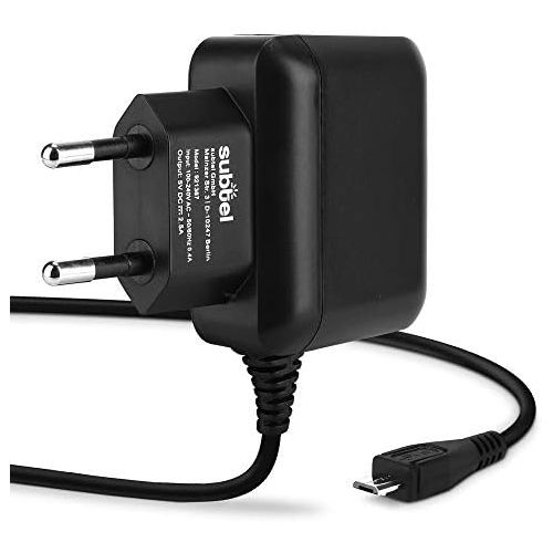  [아마존베스트]Subtel Quality Charging Cable 1.2 m (2.5 A / 2500 mA) Compatible with Huawei MediaPad M1 / M2 / M3 / T1 / T2 / T3 / T5 (5 V / Micro USB) Black