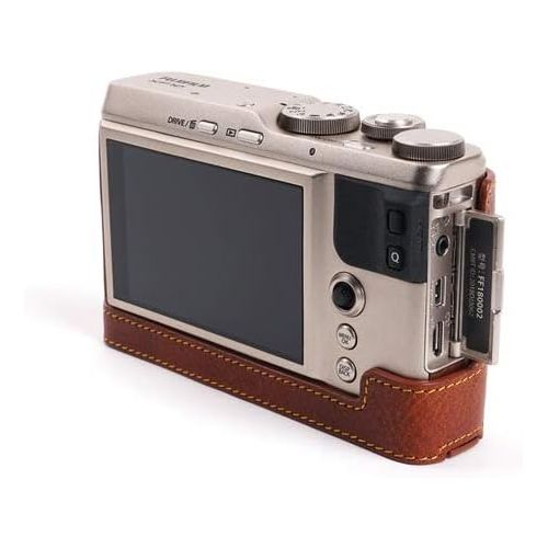  TP Original Handmade Genuine Real Leather Half Camera Case Bag Cover for FUJIFILM X-F10 XF10 Rufous Color