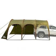 Hasika Waterproof Portable 8-10 Person Family Camping Tunnel Tent Top Canopy Cover for Car Trailer BBQ 15x10 ft