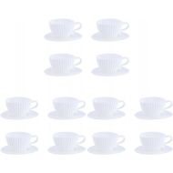 Teacup Cupcake Molds 24 Pcs Tray Mold Silicone Molds Cakesicles Mold Cup Cake Paper Cup Rubber Cupcake Silicone Baking Mold Baking Molds Non Stick Muffin Accessories Jelly Mold