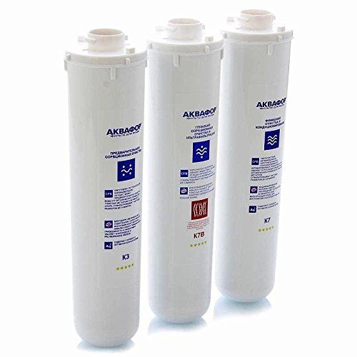  Aquaphor Quickchange water filter cartridge with microfiltration 0.8 Micron composite carbon block, Aqualen and 0.1 Micron hollow-fibre membrane, K1-07B cartridge for germless clea