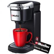 Mueller Austria Mueller Ultimate Single Serve Coffee Maker, Personal Coffee Brewer Machine for Single Cup Pods, 10oz Water Tank, Quick Brewing, One Touch Operation, Compact Size,for Home,Office, R