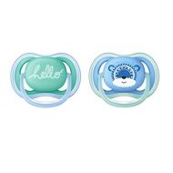 Philips Avent Ultra Air Soothers for Infants between 6 18 Months Maximum Air Circulation Twin Pack with Motif Boys