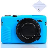 Yisau G7X Mark II Case G7X Mark III Case G7X Camera Silicone Case Ultra-Thin Lightweight Rubber Soft Silicone Case Bag Cover for Canon PowerShot G7X G7X Mark II G7X Mark III+ Microfiber