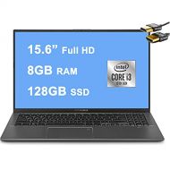 ASUS 2020 Premium VivoBook 15 Thin and Light Laptop 15.6” Full HD Display 10th Gen Intel Core i3 1005G1 (Beats I5 7200U) 8GB DDR4 128GB SSD Fingerprint Backlit KB Win 10 + HDMI Cab