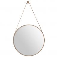 GYX-Bathroom Mirror Metal Frame Wall Mirror Bathroom Shaving Mirror, Hanging Decorative Mirror with Hanging Chain (Golden)