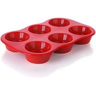 [아마존베스트]Sweese 517.113 Porcelain Muffin Pan Non-Stick Cupcake Baking Pan, 6 Cups, Each cup holds 3 oz, Grey