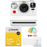 Polaroid Originals Now Viewfinder i-Type Instant Camera (White) with i-Type Films and Accessory Bundle (3 Items)