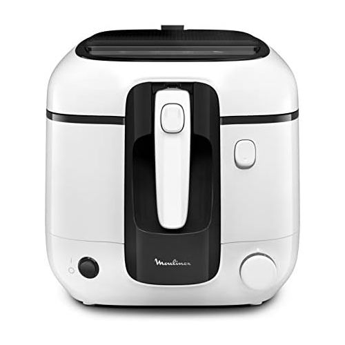  Moulinex Super Uno AM312010 Fryer 2.2 L Capacity 1.5 kg Chips 1800 W Adjustable Thermostat Automatic Cleaning Removable Non Stick Container Odour Filter Splash Guard White