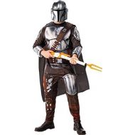 Star Wars The Mandalorian Adult Halloween Costume Medium (32-34) Jumpsuit/Belt/Bandolier/Cape/Mask