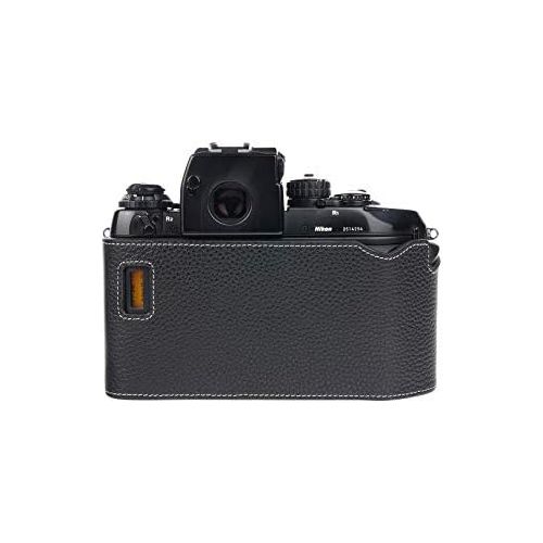  TP Original Handmade Genuine Real Leather Half Camera Case Bag Cover for Nikon F4 Black Color
