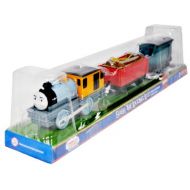 Fisher Price Thomas and Friends As Seen On Misty Island Rescue Trackmaster Motorized Railway Battery Powered Tank Engine 3 Pack Train Set - BASH THE LOGGING LOCO with Lumber Wagon and Caboose