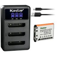 Kastar 1 Pack Battery and LCD Triple USB Charger Compatible with Fujifilm FinePix XP140, FinePix Z10fd Z20fd, FinePix Z30 Z31 Z33WP Z35 Z37, FinePix Z70 Z71, FinePix Z80 Z81, FineP