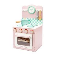 Le Toy Van - Colorful Wooden Honeybake Oven & Hob Pink Set Wood Pretend Play Kitchen Toy Set Girls and Boys Role Play Toy Kitchen Accessories