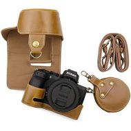 Nikon Z50 Case, kinokoo Camera Bag PU Leather Case for Nikon Z50 Camera with Z DX 16-50mm f/3.5-6.3 VR Lens, Protective Case Carring Bag for Z50 (Brown)