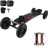 Happybuy Mountainboard 39 inches Cross Country Skateboard All Terrain Skateboard Longboard with Bindings for Cruising and Downhill