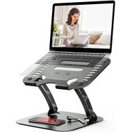 Laptop Stand for Desk, WONNIE Computer Stand for Laptop, Ergonomic Aluminum Laptop Riser with Heat Vent for 10 17 Notebook Computer Dark Grey