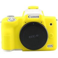 Easy Hood Case for Canon EOS M50 and M50 II Digital Camera, Anti-Scratch Soft Silicone Housing Protective Cover Protector Skin (Yellow)