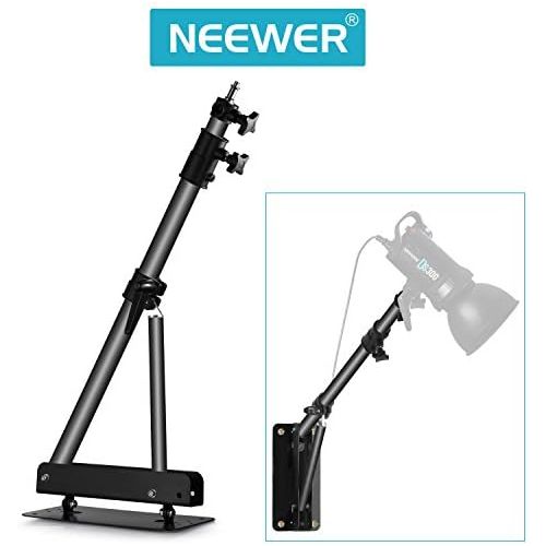 니워 [아마존베스트]Neewer Triangle Wall Mounting Boom Arm for Photography Studio Video Strobe Lights Monolights Softboxes Umbrellas Reflectors, 180 Degree Flexible Rotation, Max Length 49 inches/125