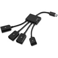 [아마존베스트]kwmobile 3in1Micro USB OTG HUB Adapter for Smartphone, Tablet Micro USB HUB IN