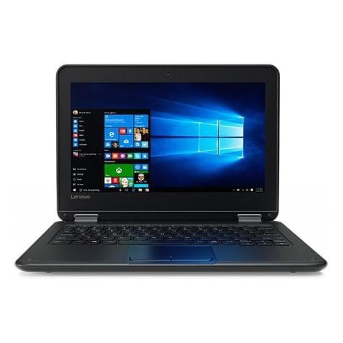 레노버 Lenovo 80UR0006US Black Flip design 11.6-inch Touchscreen 2-in-1 Business Laptop, Intel Celeron N3060, 4GB Memory, 128GB eMMC, Webcam, Wifi, Bluetooth, Windows 10 Pro