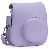 Frankmate Protective Case for Fujifilm Instax Mini 11 Instant Camera - Premium Vegan Leather Bag Cover with Removable Adjustable Strap (Purple)