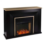 Furniture HotSpot Cardington Alexa Smart Fireplace, Black and Natural