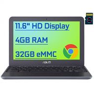 ASUS Chromebook Premium Business Laptop I 11.6 HD Anti Glare Display I Media Tek 4 core MT8173C Processor I 4GB RAM 32GB eMMC I USB C HDMI Wifi5 HD Webcam Chrome OS + 16GB Micro SD