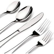 [아마존베스트]Acnusik Stainless Steel Flatware Service for 8, Utensils Cutlery Including Knife 40-Piece Silverware Set, Silver
