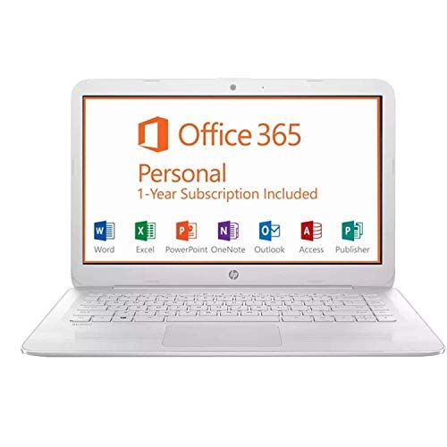 에이치피 2019 HP Stream 14” FHD Laptop Computer, Intel Celeron N3060 up to 2.48GHz, 4GB RAM, 64GB SSD, 802.11ac WiFi, Bluetooth, HDMI, 1-Year Office 365, Windows 10