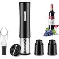 [아마존베스트]Electric Wine Opener, Automatic Wine Opener contains Foil Cutter Wine Aerator Pourer 2 Vacuum Wine Stoppers, foneta Wine Bottle Opener for Party, Dating & Wine Lover (5 PCS Gift Se