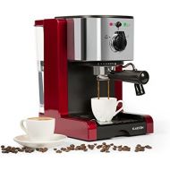 Klarstein Passionata Rossa 15  Espressomaschine  Espresso-Automat  Kaffee-Maschine  1470 Watt  1,25 Liter  automatischer Druckablass  inkl. Milchschaum Duese fuer Zubereitung