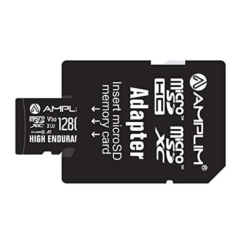  Amplim Micro SD Card 128GB, 2 Pack Extreme High Speed MicroSD Memory Plus Adapter, MicroSDXC U3 Class 10 V30 UHS-I Nintendo-Switch, GoPro Hero, Surface, Phone Galaxy, Camera Securi