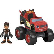 Fisher-Price Blaze and the Monster Machines Ninja Blaze & AJ, large push-along monster truck with poseable figure for preschool kids ages 3 and up