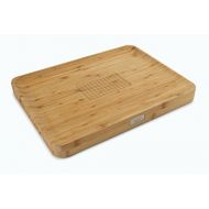 Joseph Joseph 60142 Cut & Carve Bamboo Cutting Board with Food Grip and Angled Surface