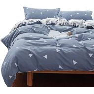 [아마존베스트]Uozzi Bedding Polyester & Polyester Blend Breathable/Stain Resistance, 800 Thread Count, Floral 3- Piece Bedding Sheet Set (1 Duvet Cover, 2 Pillowcases), Twin, Blue/Grey