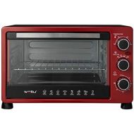 [아마존베스트]WOLTU BF11rsz Mini Oven 25 Litres, 1500 Watt Toaster Oven, Pizza Oven, Crumb Tray with Timer, Mini Oven for Pizza, Toast, Turkey, Hot Dogs Red + Black