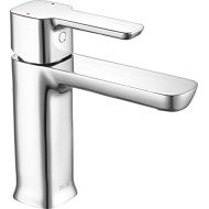 DELTA FAUCET Delta Modern Single-Handle Bathroom Faucet with Metal Drain Assembly, Chrome (581LF-MPU-PP)
