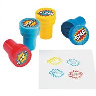 [아마존베스트]Fun Express Superhero Self Inking Stampers - 24 Pieces - Educational and Learning Activities for Kids
