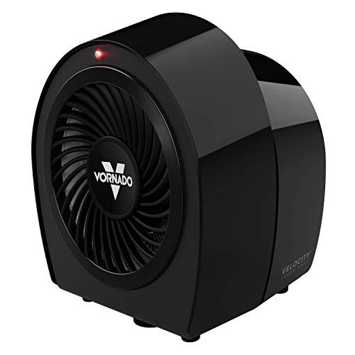 보네이도 Vornado Velocity 1R Personal Space Heater with 2 Heat Settings and Advanced Safety Features, Black