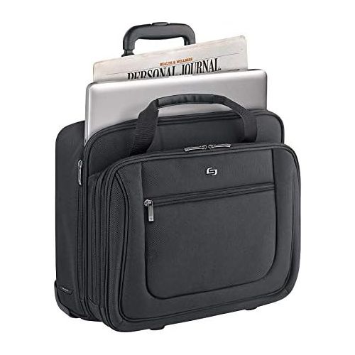  [아마존베스트]Solo New York Bryant Rolling Laptop Bag, Black, 14 x 16.8 x 5